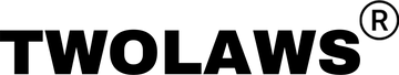 Illustration of TWOLAWS for logo, transparent.