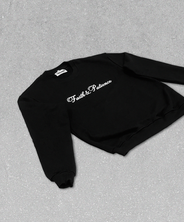 TWOLAWS BLACK FAITH & PATIENCE SWEATSHIRT