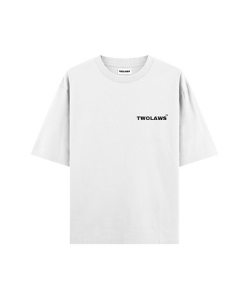 TWOLAWS WHITE LOGO T SHIRT